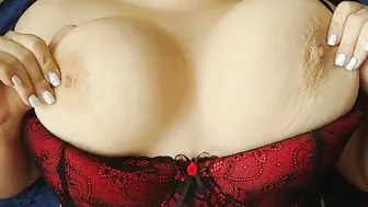 Blonde with gigantic natural titties gotten big cummed