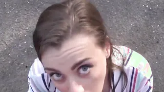 Bigboob eurobabe pulled in giving fellatio and public sex