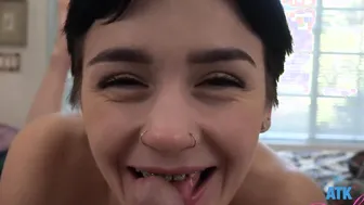 Sexual nurse with short hair and braces getting her vagina eaten and blown penis before gets nailed