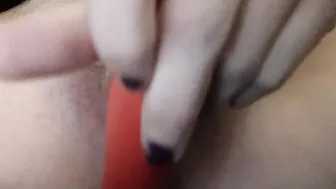 Tight pink cunt having fun with myself