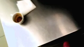 Booty fucking the assistant cook inside the hotel kitchen