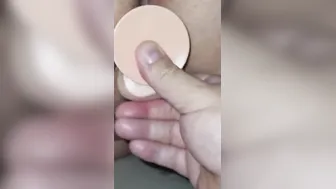 Dude having fun with a vibrator on a freaky cougar inside twat and booty