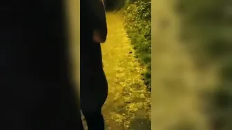 Nude outdoors flashing