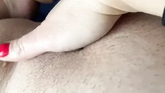Clitoris strokes finger F*ck morning sesh