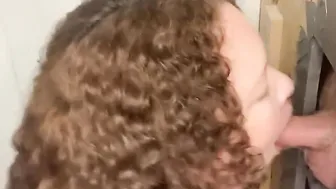 Beauty ex-wife servicing at the glory hole bbw ssbbw cumslut