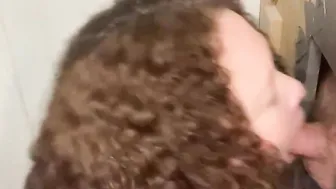 Beauty ex-wife servicing at the glory hole bbw ssbbw cumslut