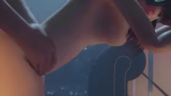 Animated DVa from Overwatch Getting Thumped by a Big Dick