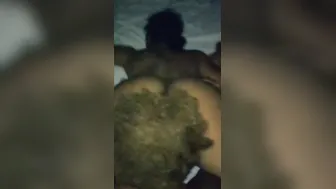 Backshots while she eat from Back