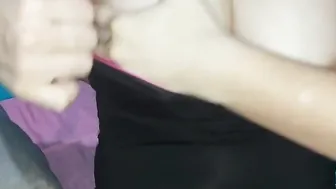 Step-Daughter gets naked nude for her stepdad when they are home