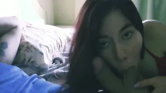 I made him cum inside my mouth with a fellatio