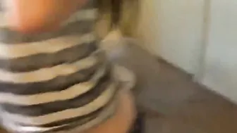 Slutty dark haired barely legal blows penis