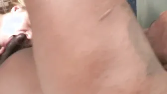 Blond 19 yo inside tights takes gigantic african dick into prison