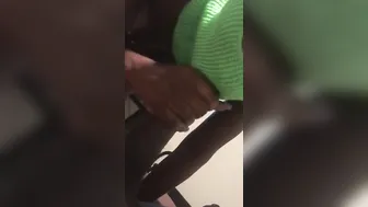 Masked african with piercings offer sloppy bj