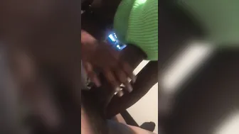 Masked african with piercings offer sloppy bj