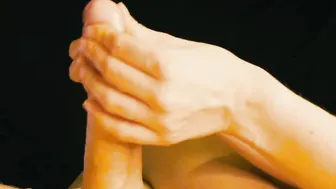 Nice penis getting massaged and milked till cum and receives edging afterwards