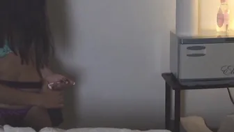 Grind Cutie jerking off into underwear caught on concealed webcam