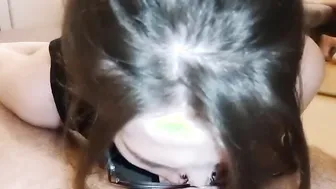 Meri Jasmin - Romantic sloppy head. She loves to suck penis. Deep Throat face fucking