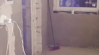 Freaky co-worker creampied after working