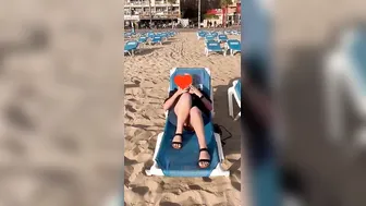 Having Fun on an empty outdoor beach.