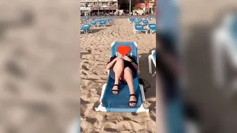 Having Fun on an empty outdoor beach.