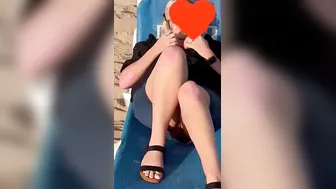 Having Fun on an empty outdoor beach.