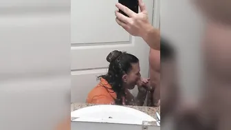 Cougar blows my penis before work