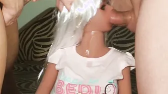 Stepdaddy and his friend facefuck a stupid thin sluts (dollsex) HD