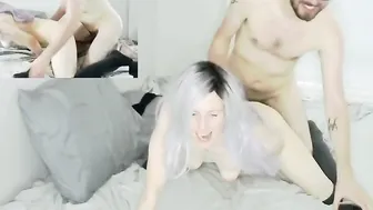 Fucking Doggy Style on Web Web Cam + Pullout Jizzed on Stomach | Peg Lovers