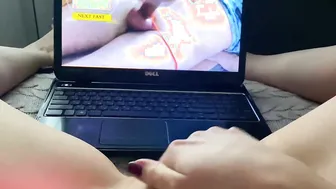 FEMALE point of view MASTURBATION WATCHING PORN