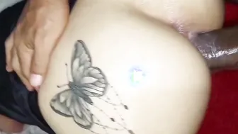 Before giving my booty I gave that Hot oral sex on negaos penis