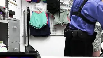 PetiteRedHeadGlasses" or "ShopLifting-PervyCop-DeepThroatBlowjob" or "Officer'sTableBJ", all with appropriate tags like #shoplifted, #