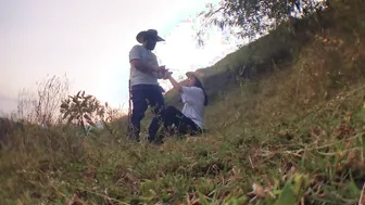 2 peasants are recorded having sex on their farm