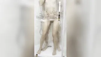 Sex of a voluptuous Russian lovers into the shower