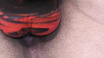 BBW MILF screwed her cunt with a hitachi dildo and then with a weird thick sex toy - Milky Mari -