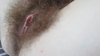 irresistible unshaved gigantic clitoris twat close up side watch orgasm with dildo