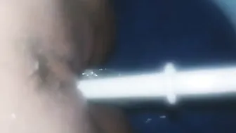 WC grope deep inside vagina