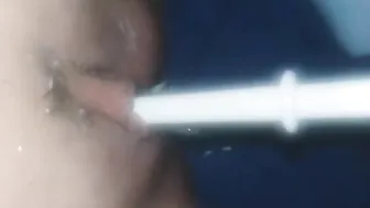 WC grope deep inside vagina