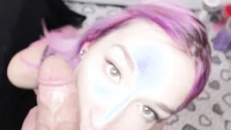 Super purple haired women Sucking Off Dick Booty licking  Extreme Anal *Dutch*