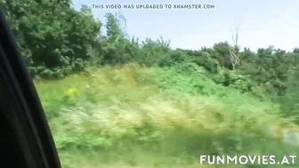 Petite Jackie Tiefenbacher fucking inside the woods