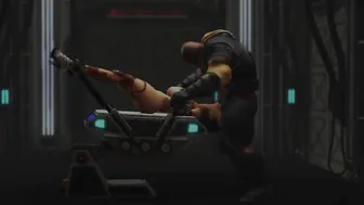Sci-fi hardcore and a hot cuffed cutie into the lab