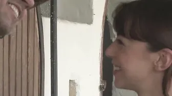ZVIDZ - Cute Eliska Cross Screwed Outdoors Inside Tight Butt