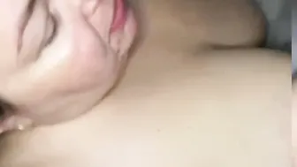 Wife deep throat facefuck and facial.