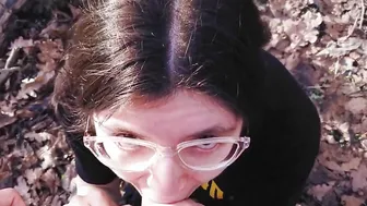 Real outdoors sex with a petite Goddess into a forest