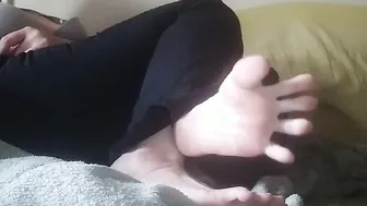 Candid feet snuggles