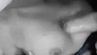 Ex-Wife inside bra and underwear blows my cock till I cum on her titties