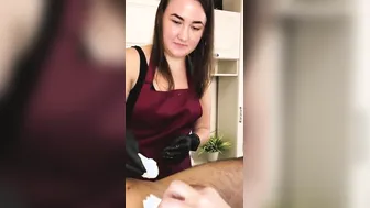 College Girl Studying Gets A Powerful Facial From Client In Triple-Play