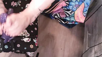Devils Pedicure on vibrators....voluptuous Bombshell Talented Foot