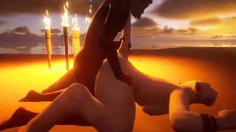 Wildlife sandbox - Island Rendezvous with Sunset Snatch - Anal with huge Nuts Slapping her Clitoris