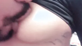 View me lick on her breasts slim black queen love gets Goddess tittys kisses on my tongue your boobies