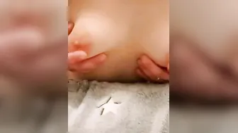 Blonde Shows off her Titties and Fucks well.